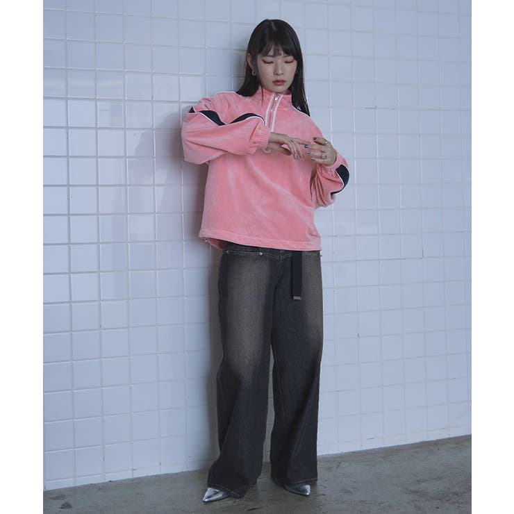 ハーフジップベロアプルオーバー【miette ミエット】 | titivate | 詳細画像5 