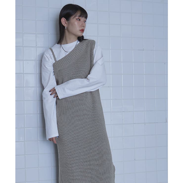 ワンショルダーニットワンピース【miette ミエット】 | titivate | 詳細画像8 