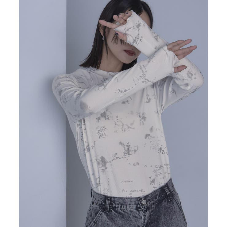 クルーネックプリントリブトップス【miette ミエット】 | titivate | 詳細画像10 