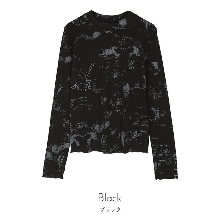 クルーネックプリントリブトップス【miette ミエット】 | titivate | 詳細画像2 