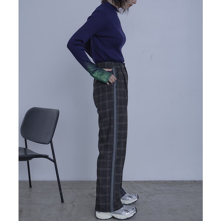 サイドラインチェックワイドパンツ【miette ミエット】 | titivate | 詳細画像9 