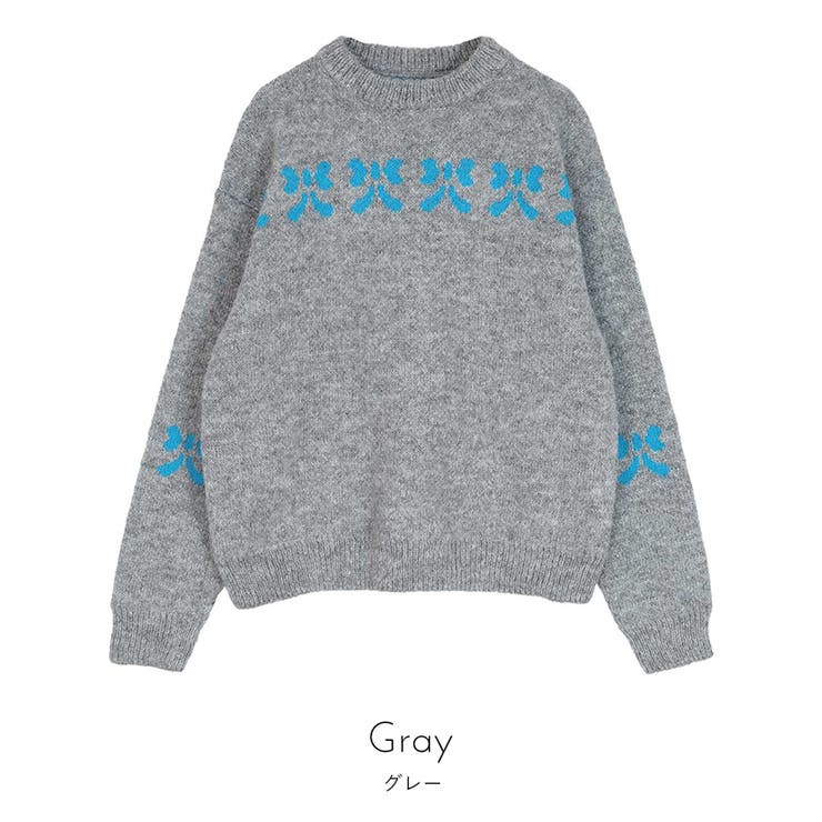 リボン柄ニット【miette ミエット】 | titivate | 詳細画像4 