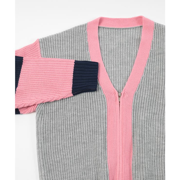 マルチカラージップVネックカーディガン【miette ミエット】 | titivate | 詳細画像15 