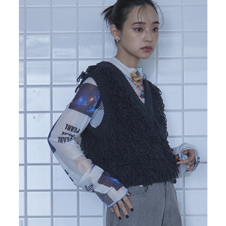 Vネックループニットベスト【miette ミエット】 | titivate | 詳細画像14 