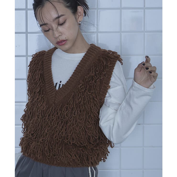 Vネックループニットベスト【miette ミエット】 | titivate | 詳細画像16 