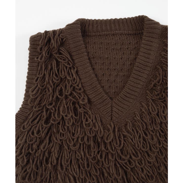 Vネックループニットベスト【miette ミエット】 | titivate | 詳細画像2 