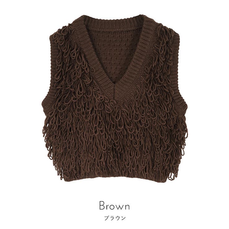 Vネックループニットベスト【miette ミエット】 | titivate | 詳細画像7 
