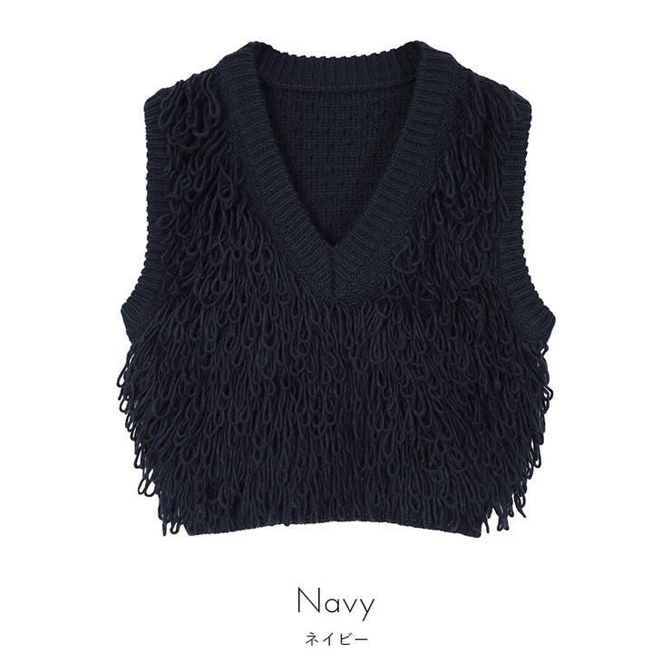 Vネックループニットベスト【miette ミエット】 | titivate | 詳細画像9 