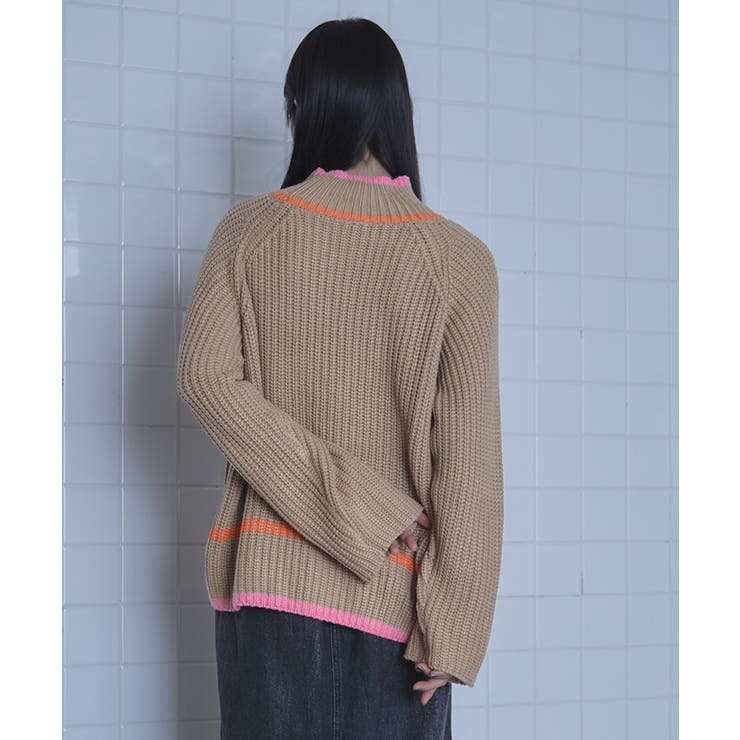 配色ラインラグランスリーブニット【miette ミエット】 | titivate | 詳細画像8 