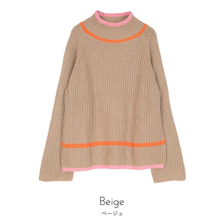 配色ラインラグランスリーブニット【miette ミエット】 | titivate | 詳細画像2 