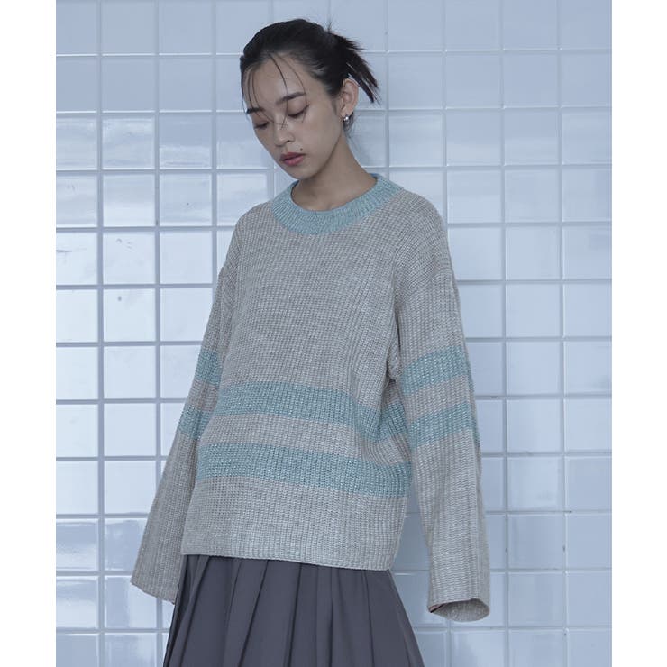 片畔編みラメボーダーニット【miette ミエット】 | titivate | 詳細画像11 