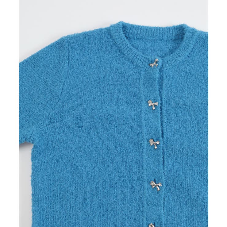 リボンボタンブークレニットカーディガン【miette ミエット】 | titivate | 詳細画像15 