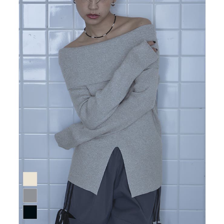 オフショルラメリブニット【miette ミエット】 | titivate | 詳細画像1 