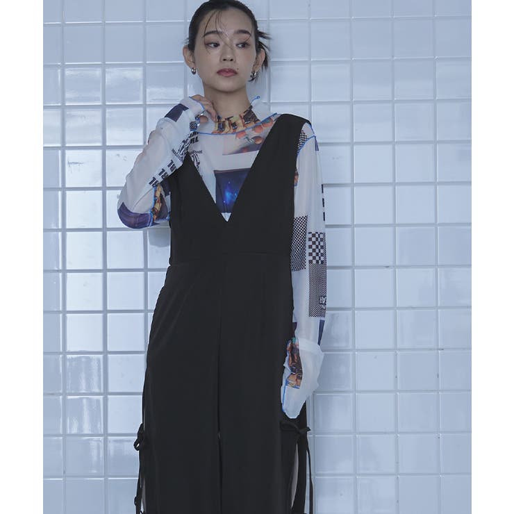 サイドリボンワイドオールインワン【miette ミエット】 | titivate | 詳細画像5 