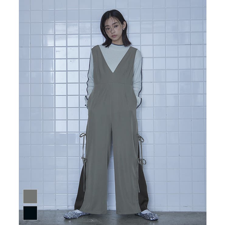 サイドリボンワイドオールインワン【miette ミエット】 | titivate | 詳細画像1 