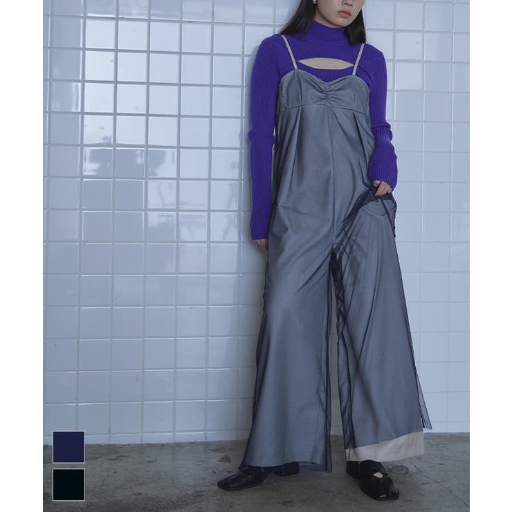 チュールレイヤードオールインワン【miette ミエット】 | titivate | 詳細画像1 