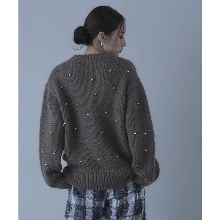 シルバービーズVネックニット【miette ミエット】 | titivate | 詳細画像12 