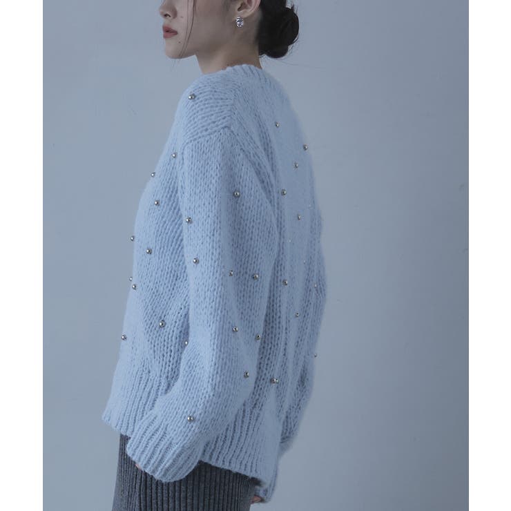 シルバービーズVネックニット【miette ミエット】 | titivate | 詳細画像18 