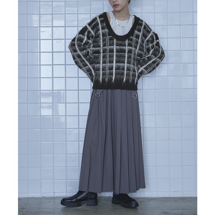 Uネックシャギーチェックニット【miette ミエット】 | titivate | 詳細画像18 