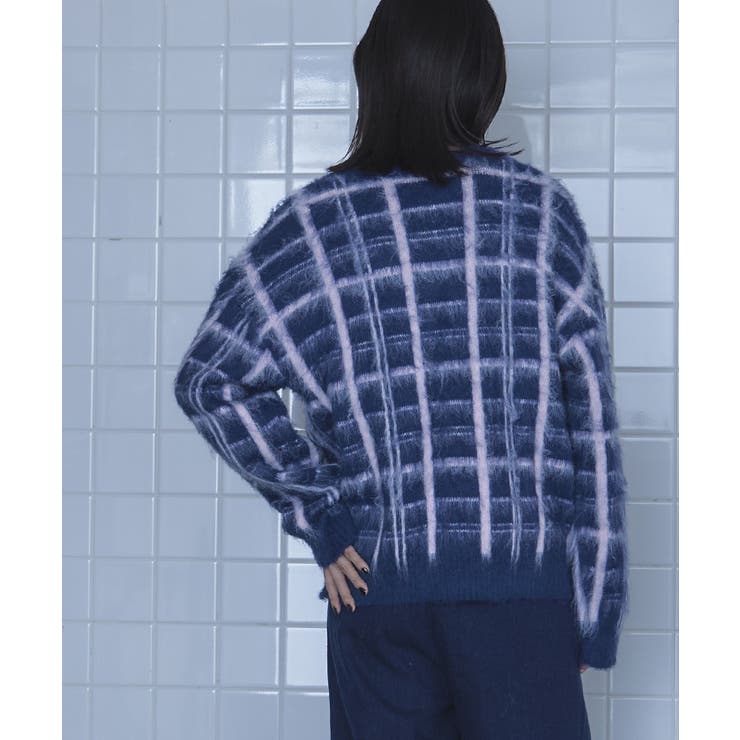 Uネックシャギーチェックニット【miette ミエット】 | titivate | 詳細画像21 