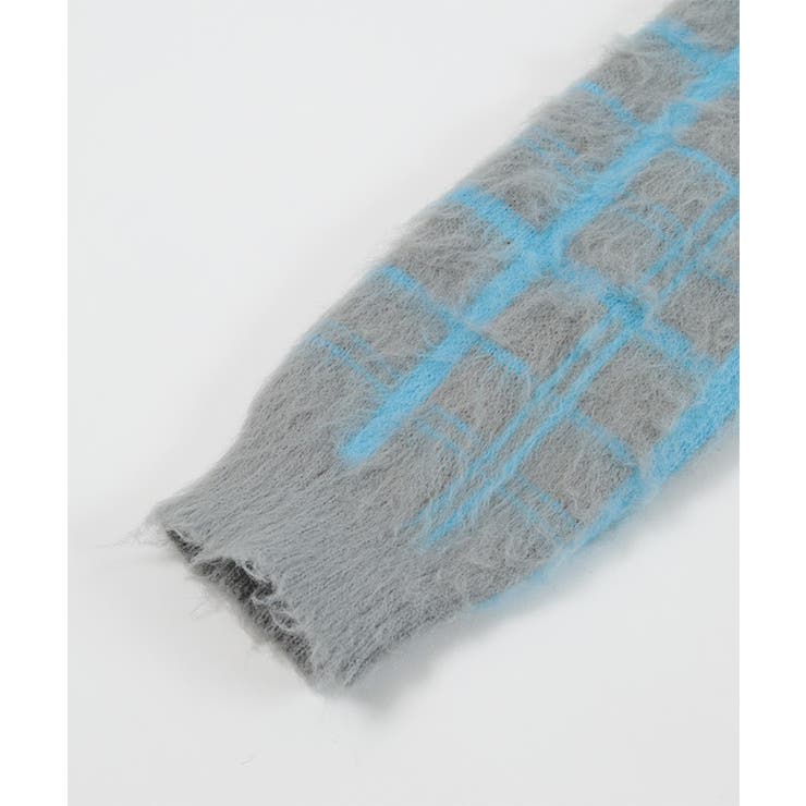 Uネックシャギーチェックニット【miette ミエット】 | titivate | 詳細画像3 