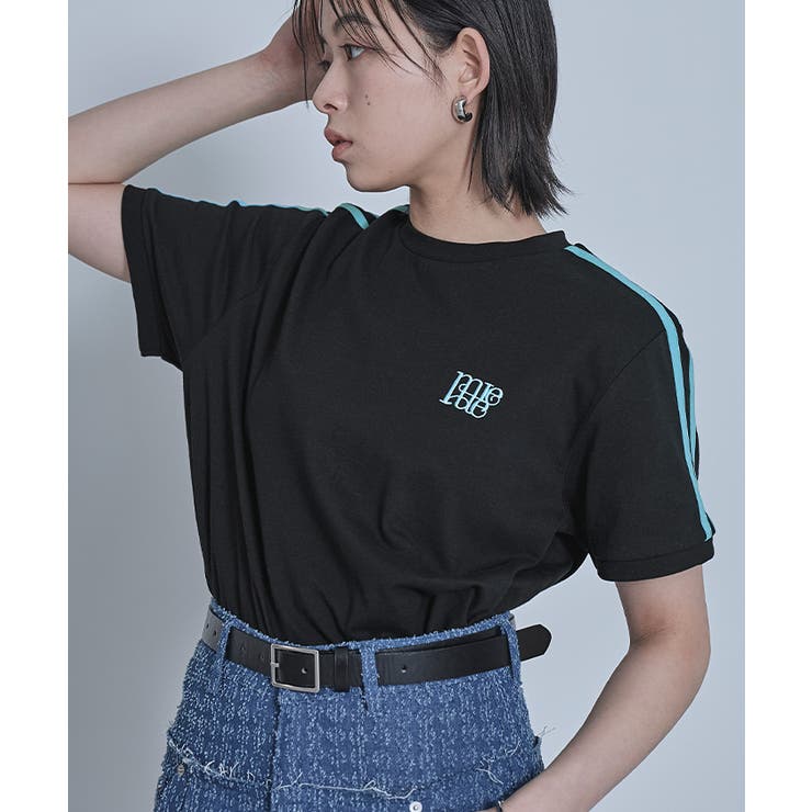 ロゴ刺繍ラインTシャツ【miette ミエット】 | titivate | 詳細画像24 