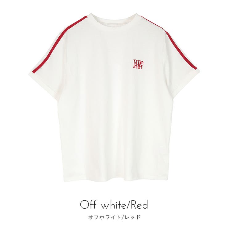 ロゴ刺繍ラインTシャツ【miette ミエット】 | titivate | 詳細画像20 