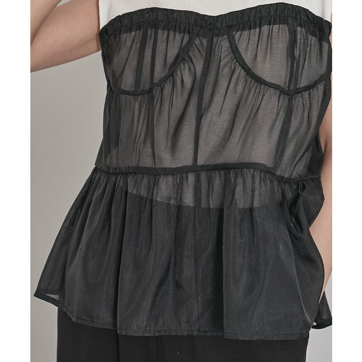 オーガンジービスチェドッキングトップス【miette ミエット】 | titivate | 詳細画像11 