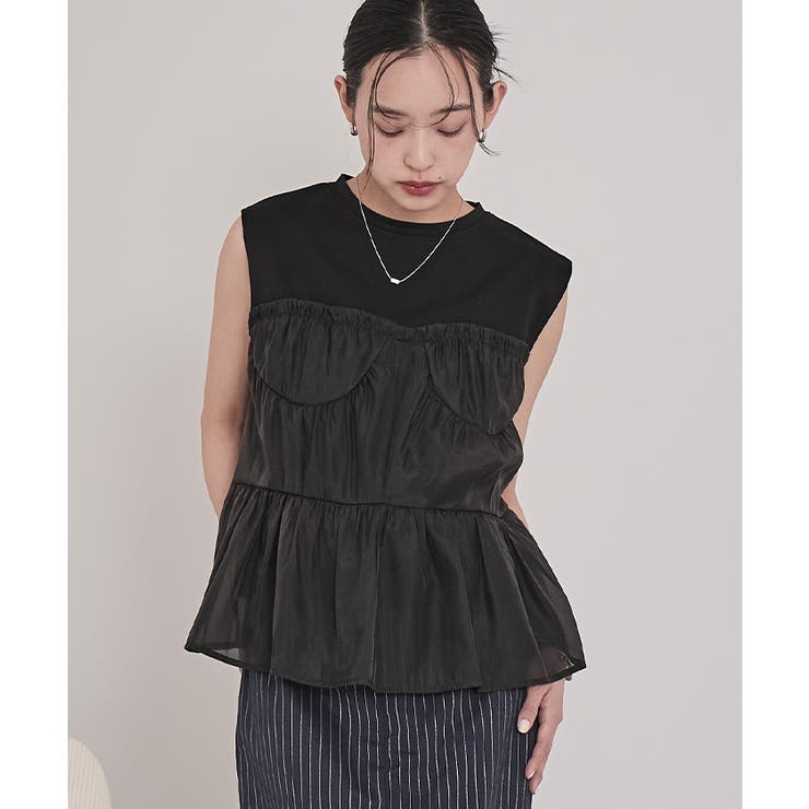 オーガンジービスチェドッキングトップス【miette ミエット】 | titivate | 詳細画像14 