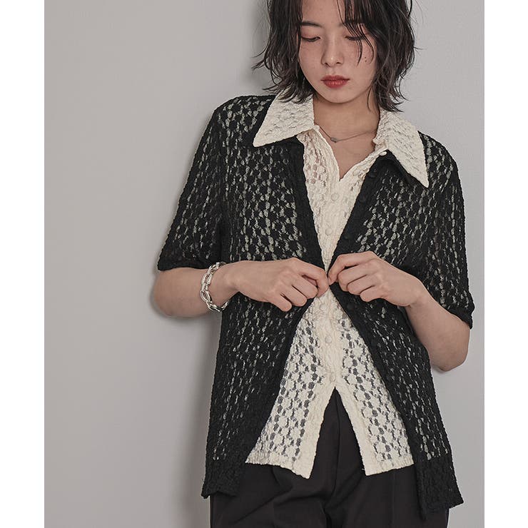 襟付きレース半袖トップス【miette ミエット】 | titivate | 詳細画像4 