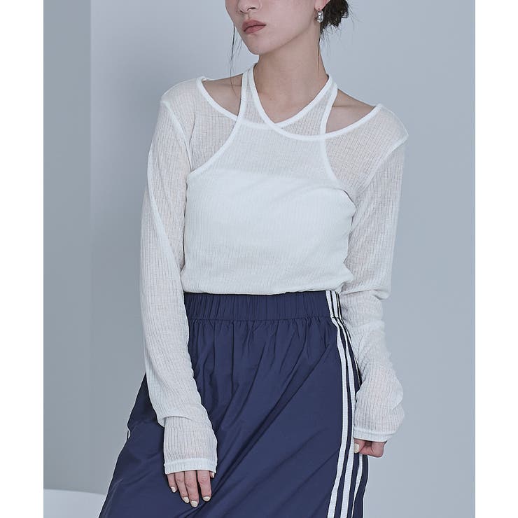 シアーリブレイヤードライクトップス【miette ミエット】 | titivate | 詳細画像14 