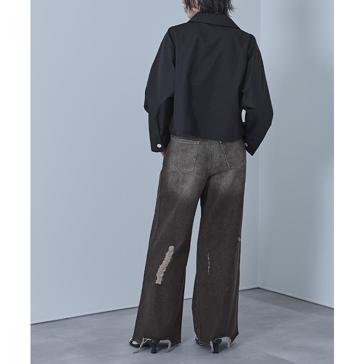 オーバーダイダメージデニムパンツ【miette ミエット】 | titivate | 詳細画像6 