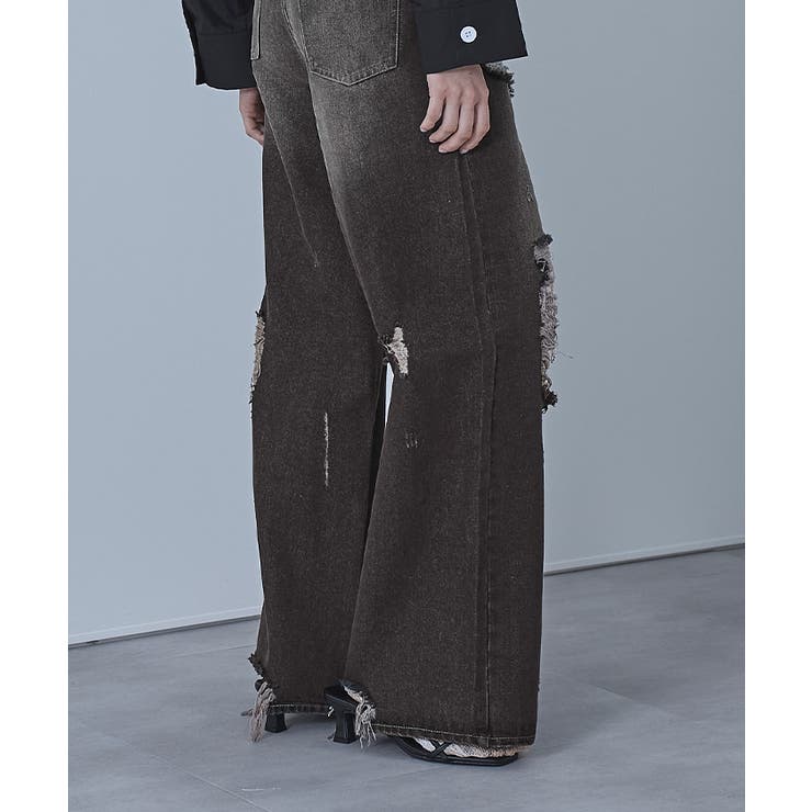 オーバーダイダメージデニムパンツ【miette ミエット】 | titivate | 詳細画像12 