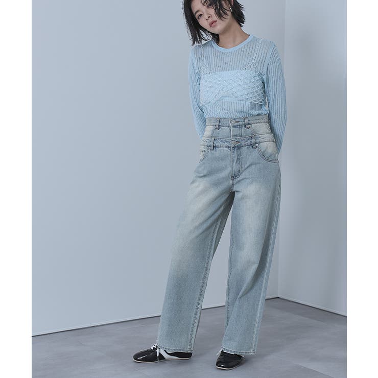 ダブルウエストデニムパンツ【miette ミエット】 | titivate | 詳細画像11 