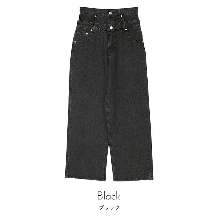 ダブルウエストデニムパンツ【miette ミエット】 | titivate | 詳細画像3 