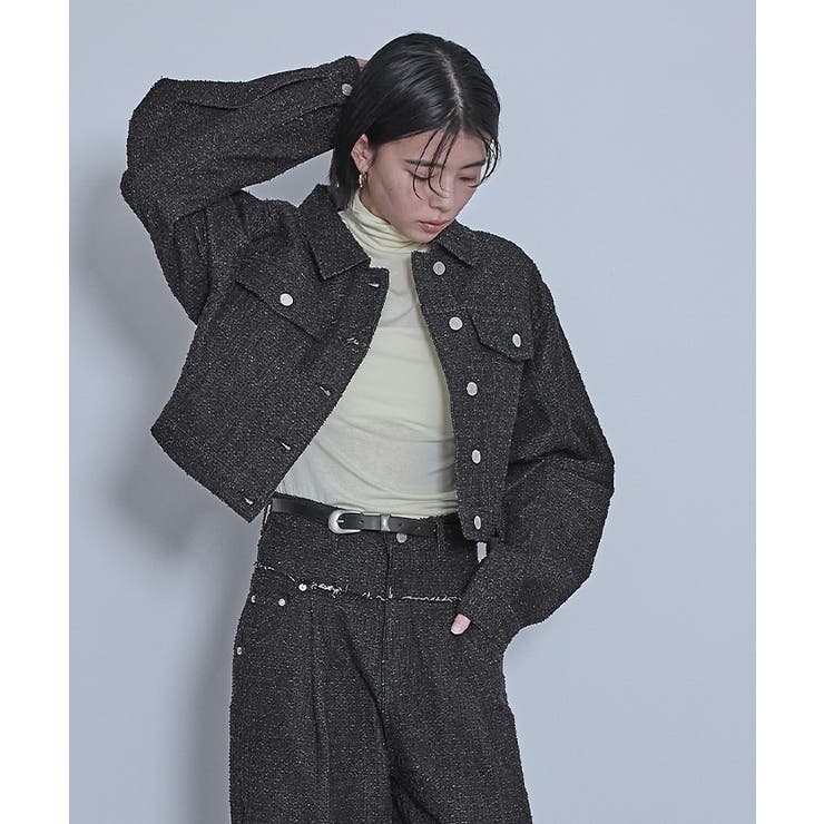 スクラッチデニムショートジャケット【miette ミエット】 | titivate | 詳細画像17 