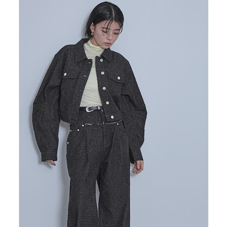 スクラッチデニムショートジャケット【miette ミエット】 | titivate | 詳細画像2 