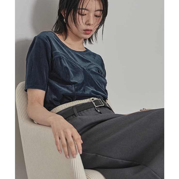 ビスチェデザインシアーベロア半袖トップス【miette ミエット】 | titivate | 詳細画像19 