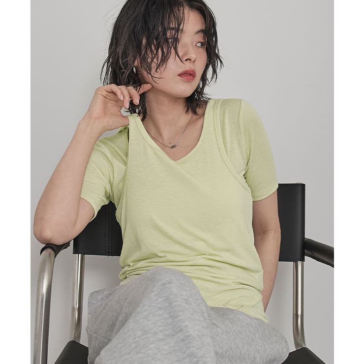 タンクレイヤード半袖Tシャツ【miette ミエット】 | titivate | 詳細画像23 
