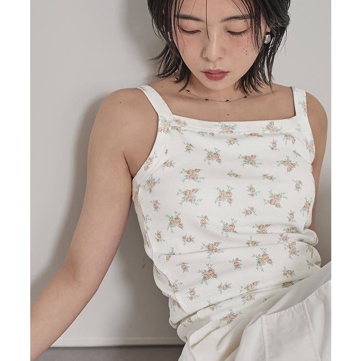 カップ付き小花柄サーマルキャミ【miette ミエット】 | titivate | 詳細画像13 