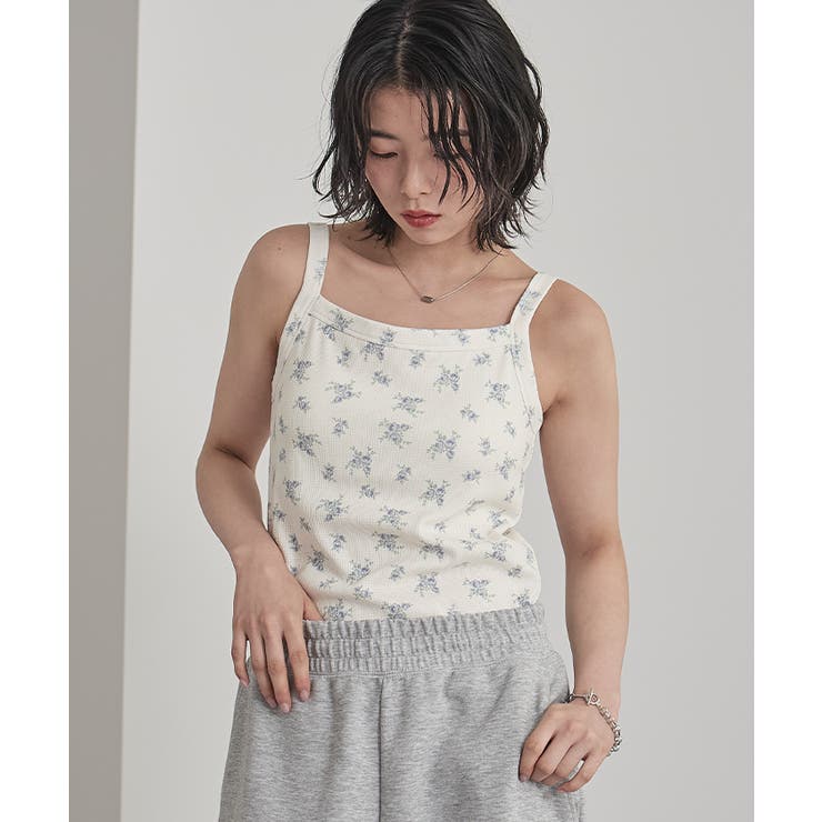 カップ付き小花柄サーマルキャミ【miette ミエット】 | titivate | 詳細画像3 