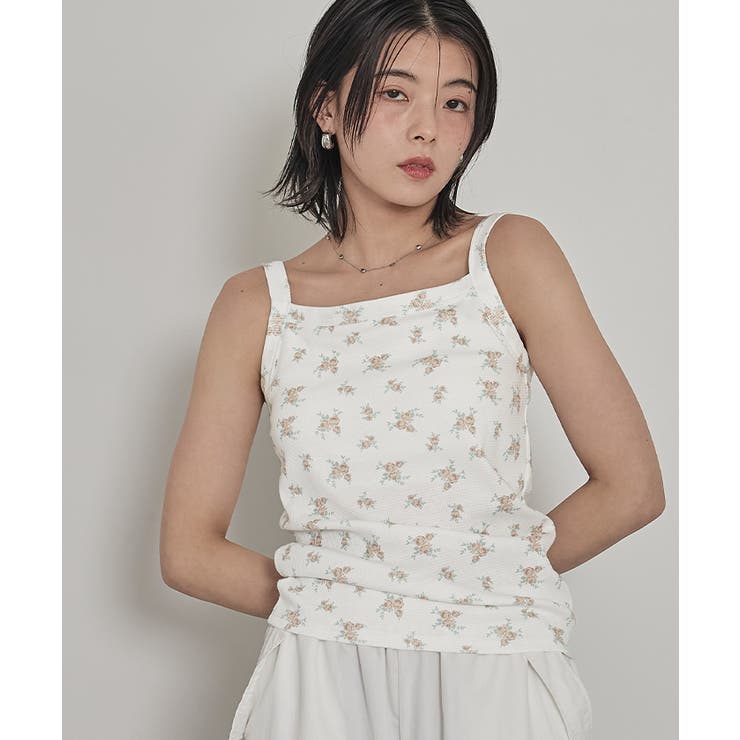 カップ付き小花柄サーマルキャミ【miette ミエット】 | titivate | 詳細画像9 