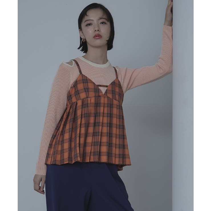 チェック柄プリーツビスチェ【miette ミエット】 | titivate | 詳細画像2 