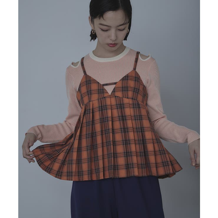 チェック柄プリーツビスチェ【miette ミエット】 | titivate | 詳細画像3 