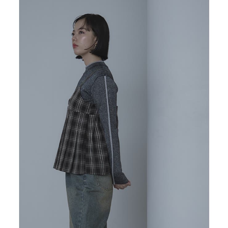 チェック柄プリーツビスチェ【miette ミエット】 | titivate | 詳細画像4 