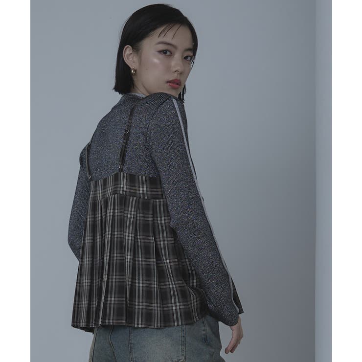 チェック柄プリーツビスチェ【miette ミエット】 | titivate | 詳細画像6 