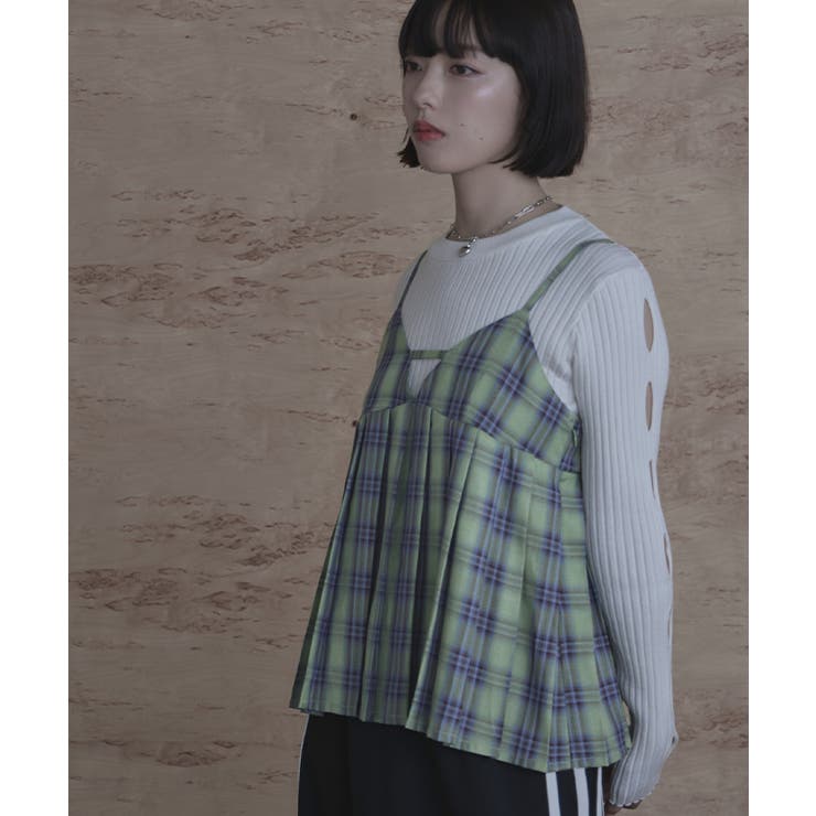 チェック柄プリーツビスチェ【miette ミエット】 | titivate | 詳細画像8 