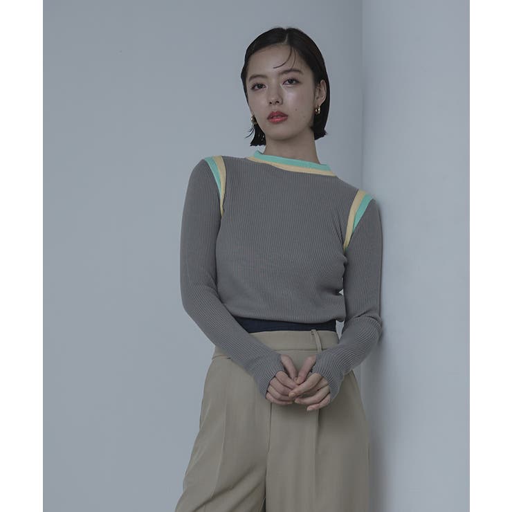 マルチカラーデザインリブニット【miette ミエット】 | titivate | 詳細画像31 