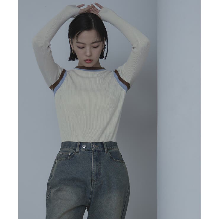 マルチカラーデザインリブニット【miette ミエット】 | titivate | 詳細画像32 