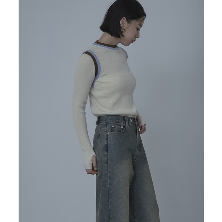 マルチカラーデザインリブニット【miette ミエット】 | titivate | 詳細画像33 